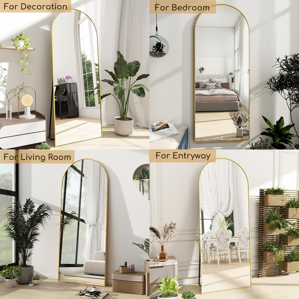 Prywot aluminum alloy frame mirror combines durable construction with modern style.