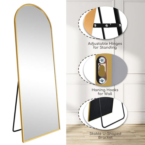 Prywot assembly-free standing mirror sets up quickly for immediate use.