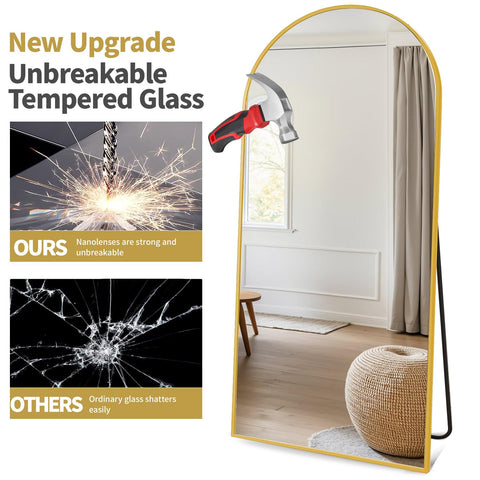 Prywot bedroom living-room decor mirror adds depth and visual interest.