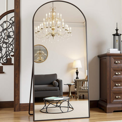 Prywot Free-standing full-body mirror with U-bracket enables flexible placement