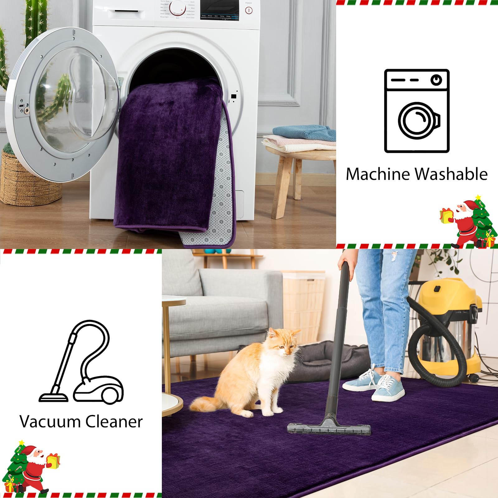 Przemy non-slip bottom keeps the rug in place during play.