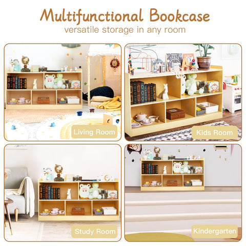 PTINFLUCE bookcase in a kids room setup for tidy, accessible storage and display.