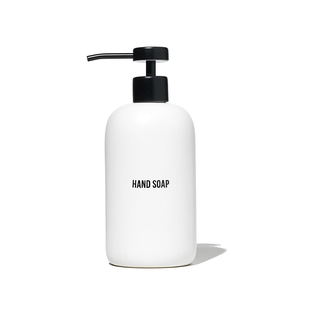Public Goods ceramic hand soap dispenser front view reduces single-use plastic.