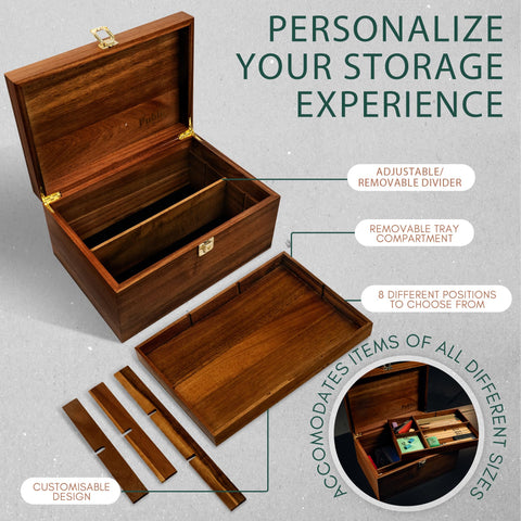 Public House keepsake box top tray for quick access to daily essentials.