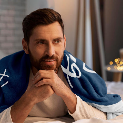 Pubrave get-well gift blanket with printed message for encouragement