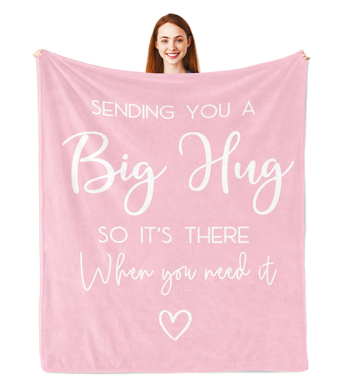 Pubrave healing blanket pink 60x50 front view for cozy warmth