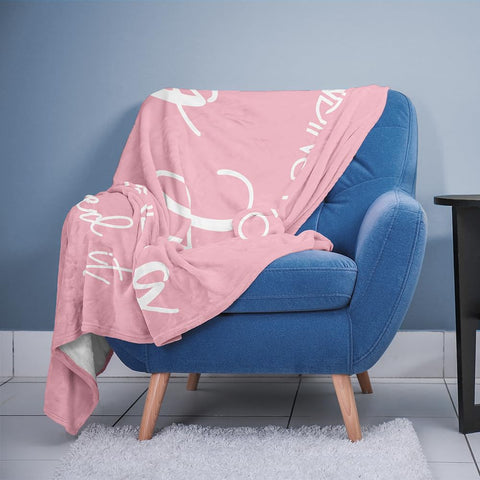 Pubrave healing blanket pink on couch for relaxing evenings