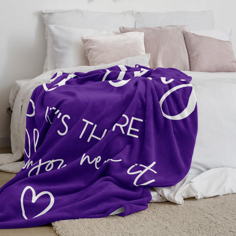 Pubrave Hug Blanket purple folded display, decorative and cozy.