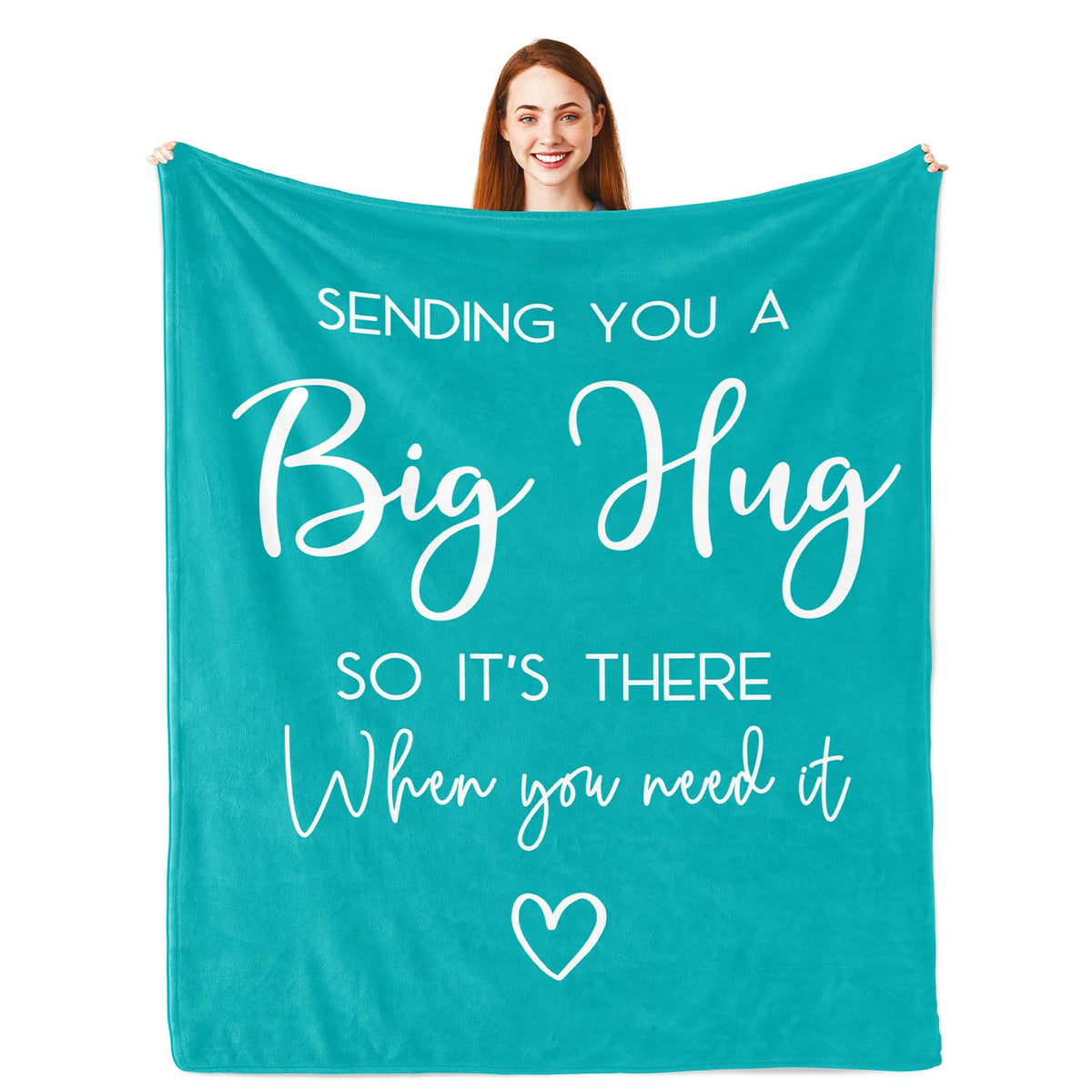 Pubrave teal hug blanket 60x50in provides cozy warmth for evenings.