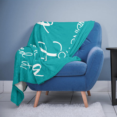 Pubrave teal hug blanket wrapped for gifting, ideal for holidays.