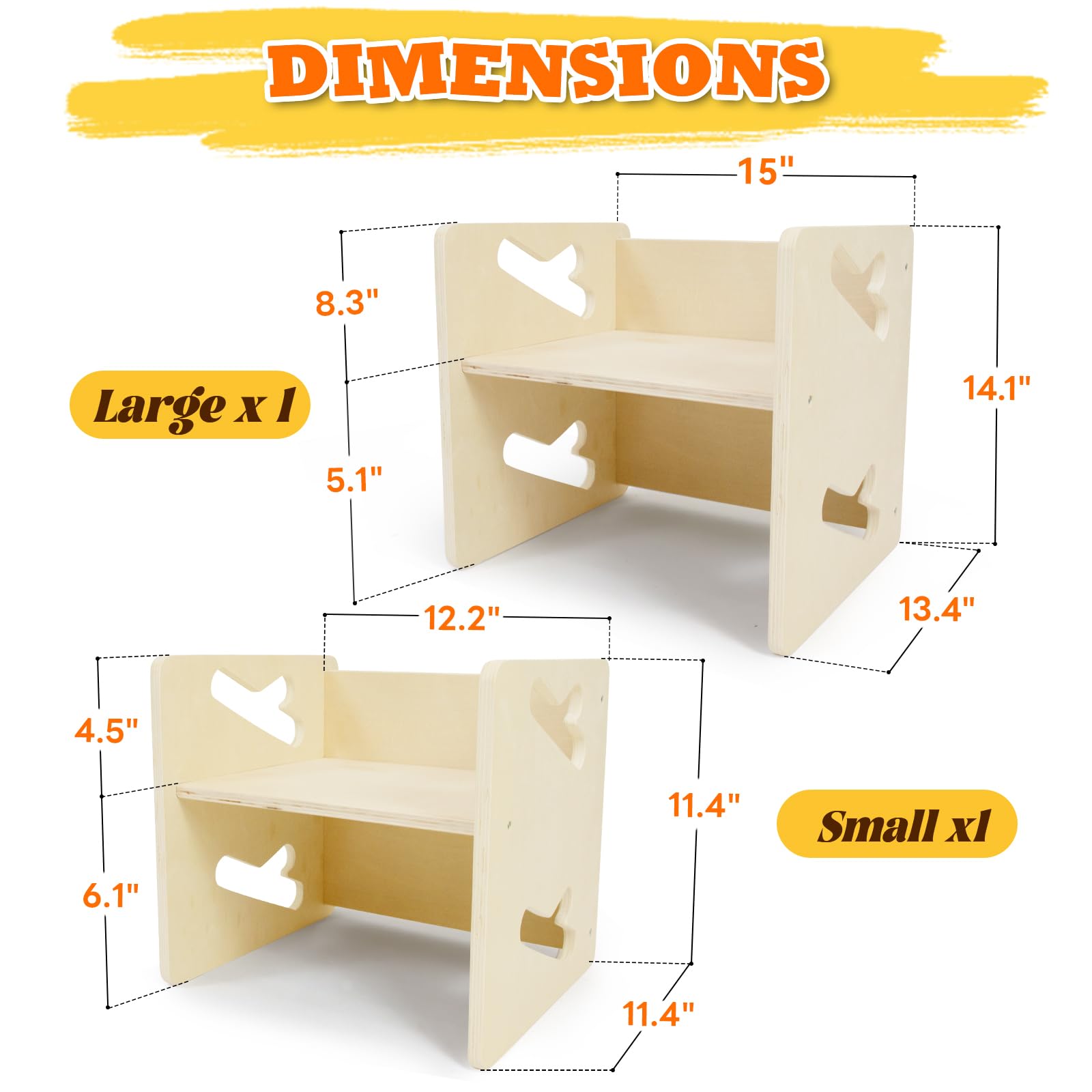 Puecrof solid wood table with rounded edges and safety-focus.
