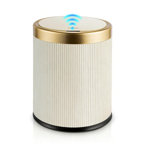 Pukomc bathroom trash can with lid shows a sealed, scent-control design.
