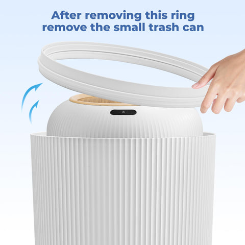 Pukomc sensor lid action enabling hands-free disposal.