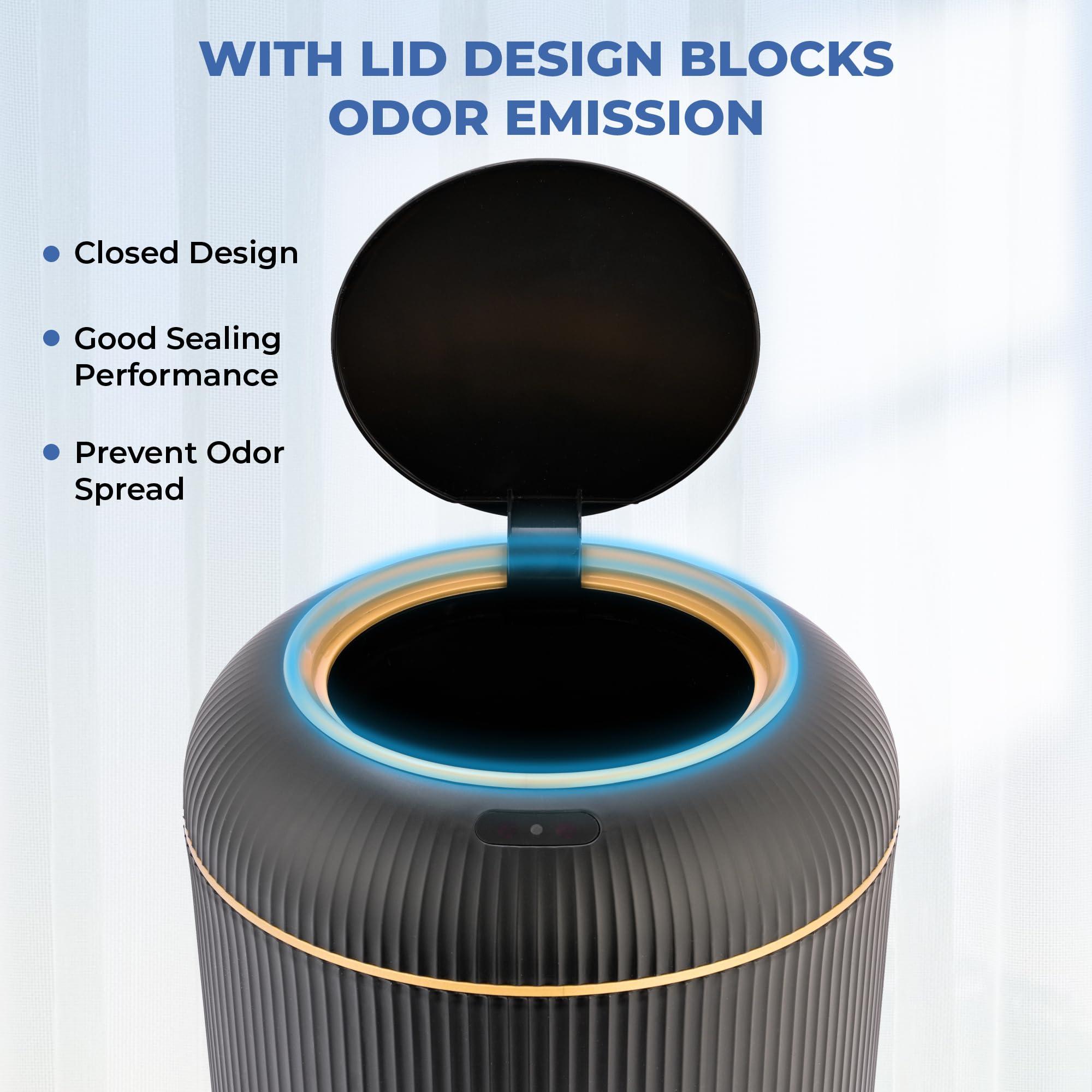Pukomc Smart Sensor Wastebasket kitchen use ideal for mess-prone tasks