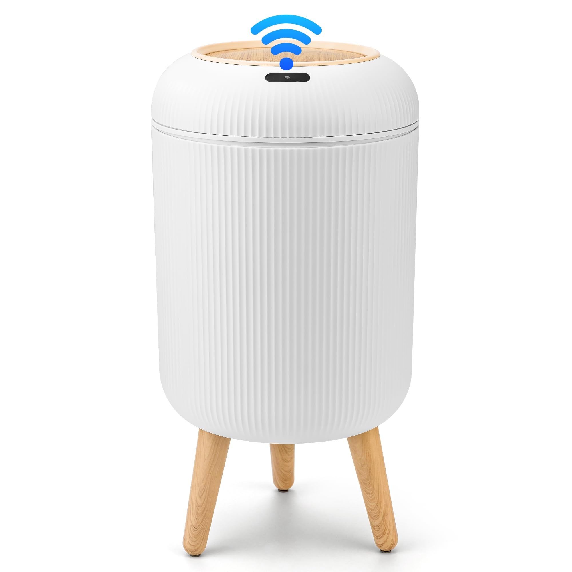 Pukomc smart sensor wastebasket lid open for quick, hygienic disposal.