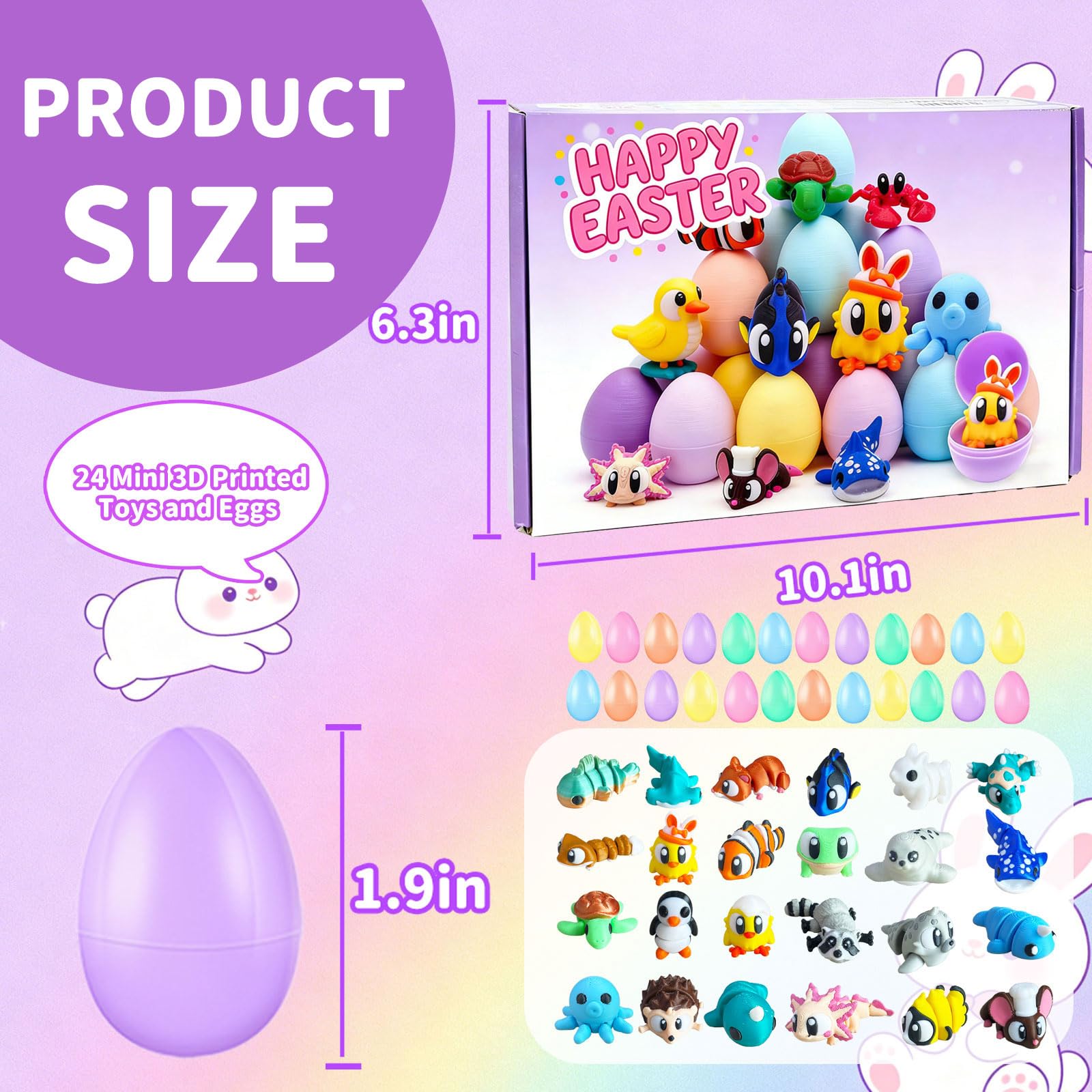PUKVAHQ cute figures enhance Easter table decor and DIY crafts.