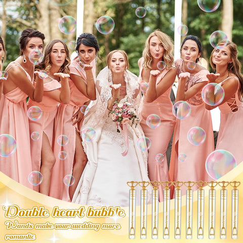 PullCrease bubble wands in gold finish ideal for outdoor parties and poolside fun.
