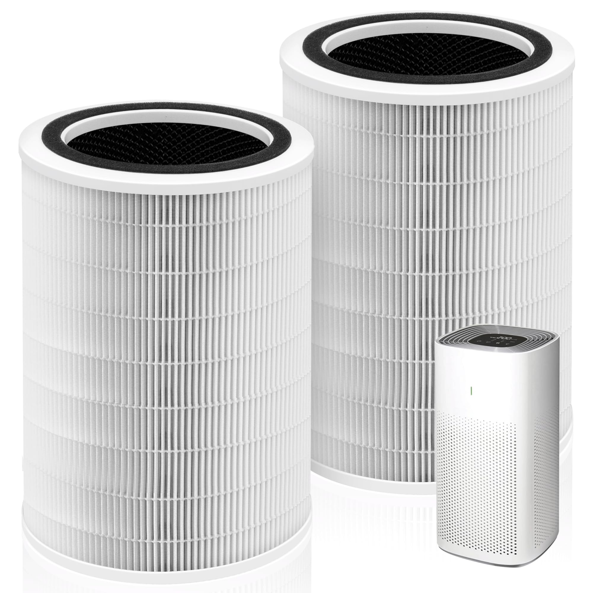 Pulluty 12010 HEPA filter pack front view for Clorox large room purifier replacement