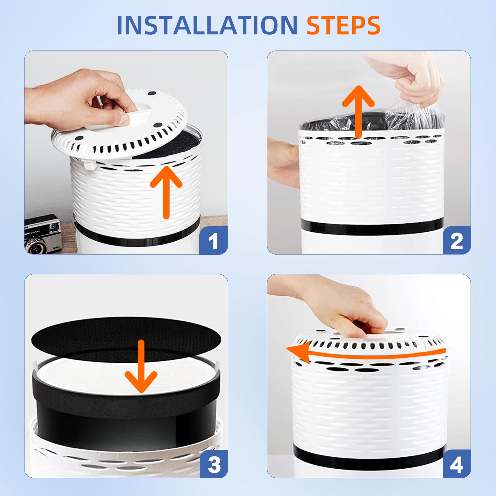 Illustration of air purification improvement over time