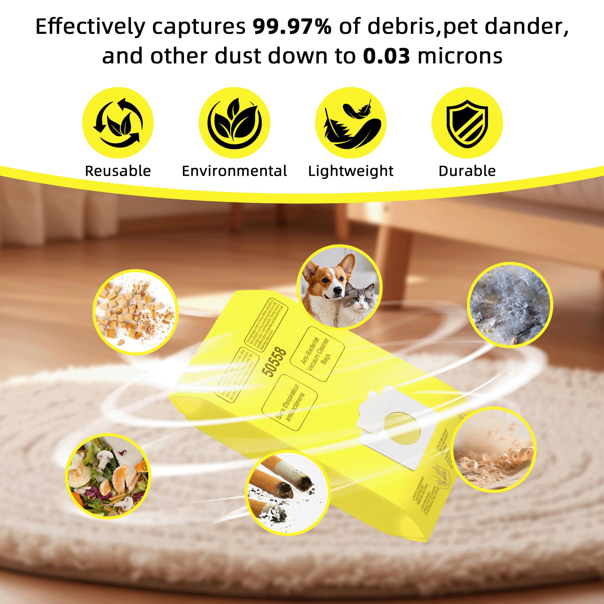 Pulluty 600‑series Kenmore bags for double dust capacity