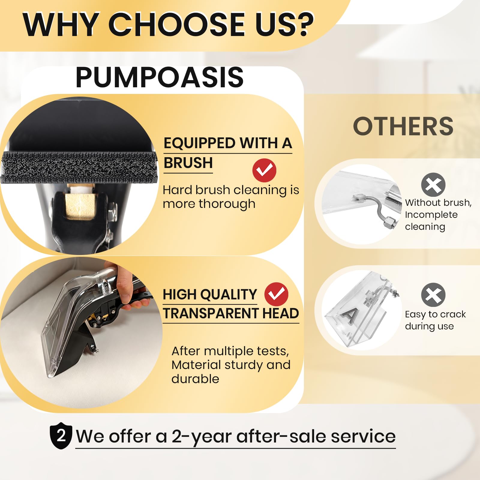 Pumpoasis 25ft waterline supports thorough deep cleaning in larger spaces.