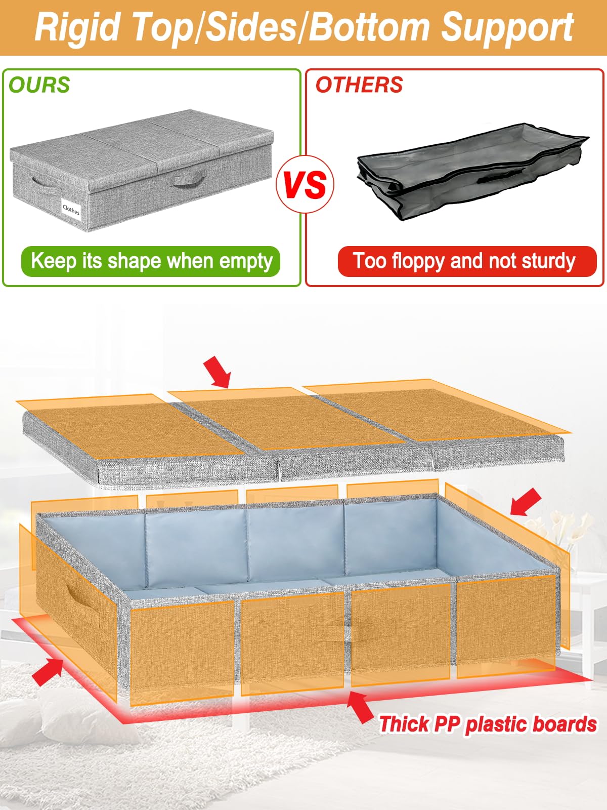 Punemi 2-pack under-bed storage for dorm rooms, maximizing space and tidiness.
