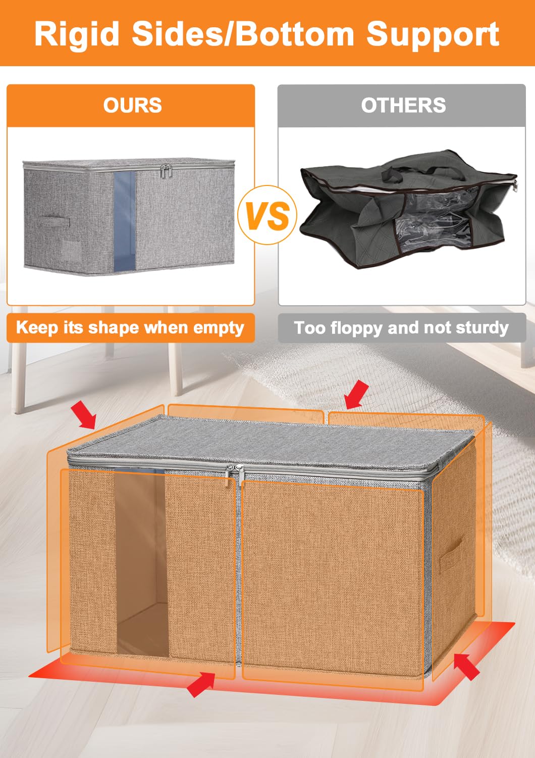 Punemi Closet Organizer Stackable Bags maximize vertical space in the closet.