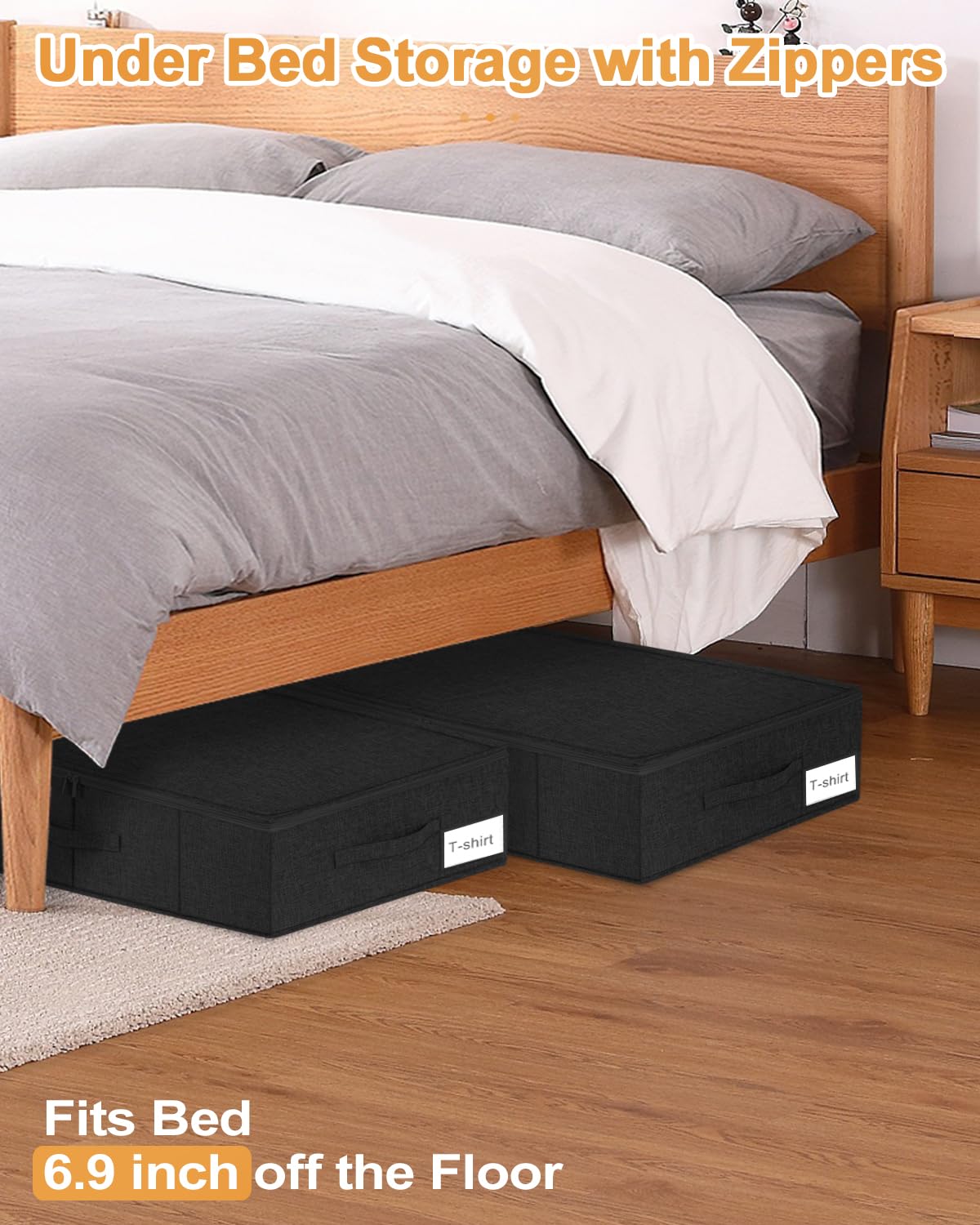Punemi dorm room storage solution with reinforced handles for portability.