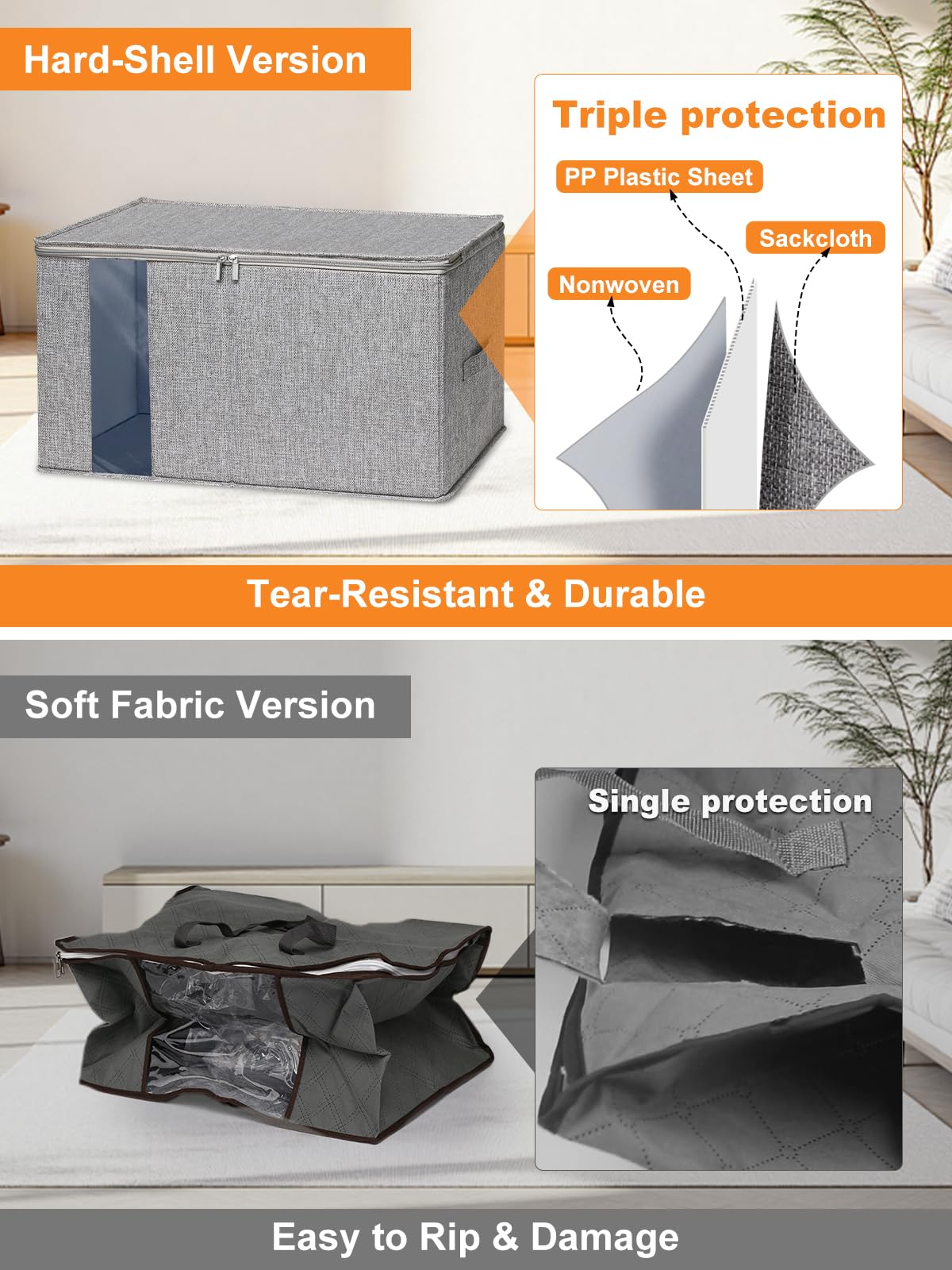 Punemi King Queen Bedding Storage Bags keep comforters neatly protected and grouped.