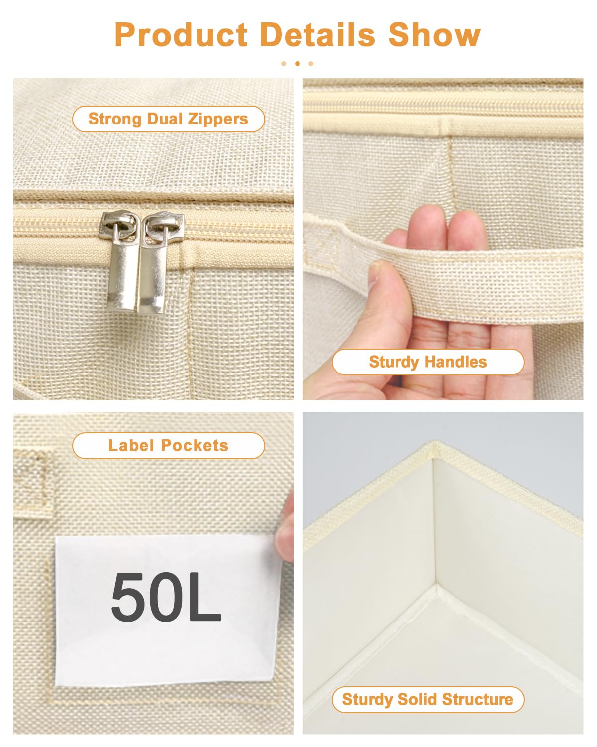 Punemi multi-purpose under-bed storage fits blankets, quilts, and more.