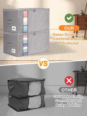 Punemi Quilt Duvet Storage Bag provides sturdy support for bulky bedding.