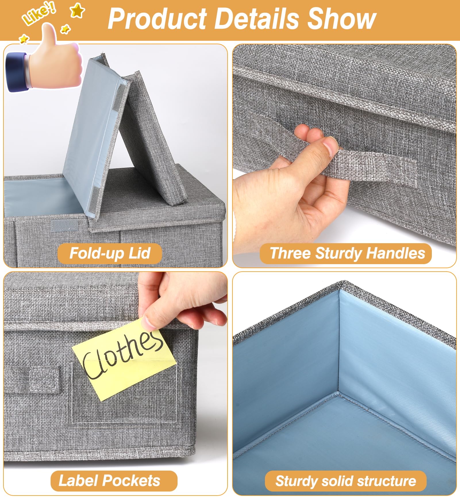 Punemi under-bed bag with lid protects seasonal clothing from dust