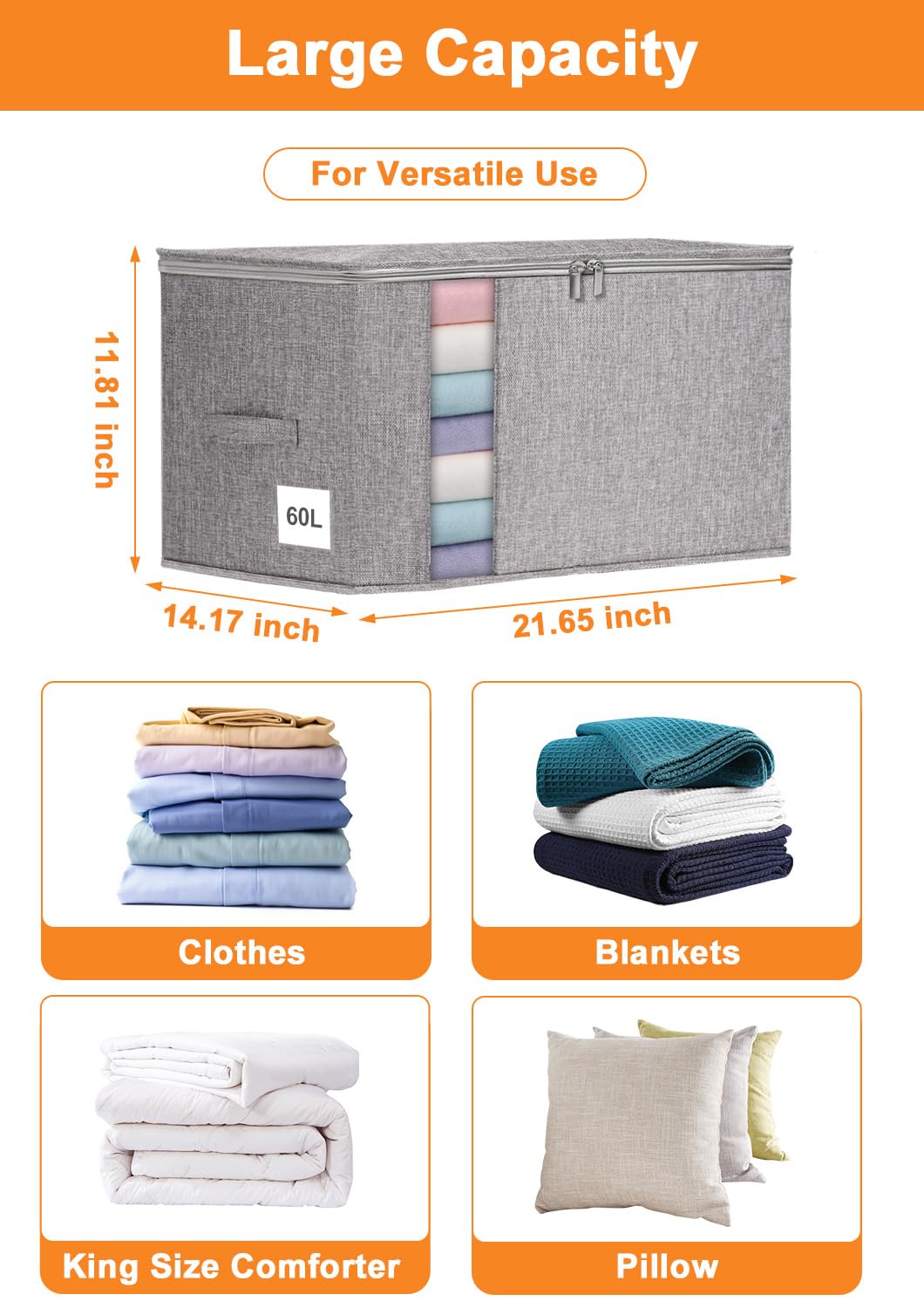 Punemi Two Handles make carrying and repositioning simple from shelves or under the bed.