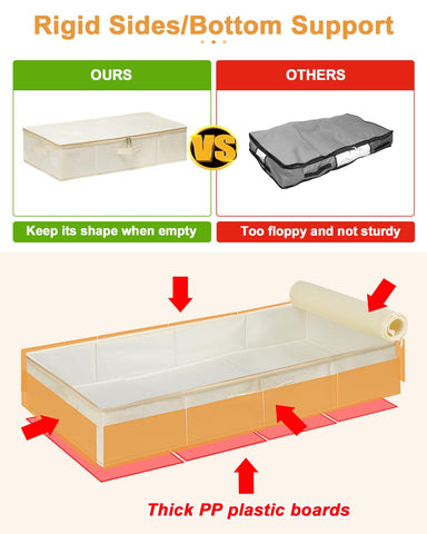 Punemi two handles for easy pull-out from under the bed.