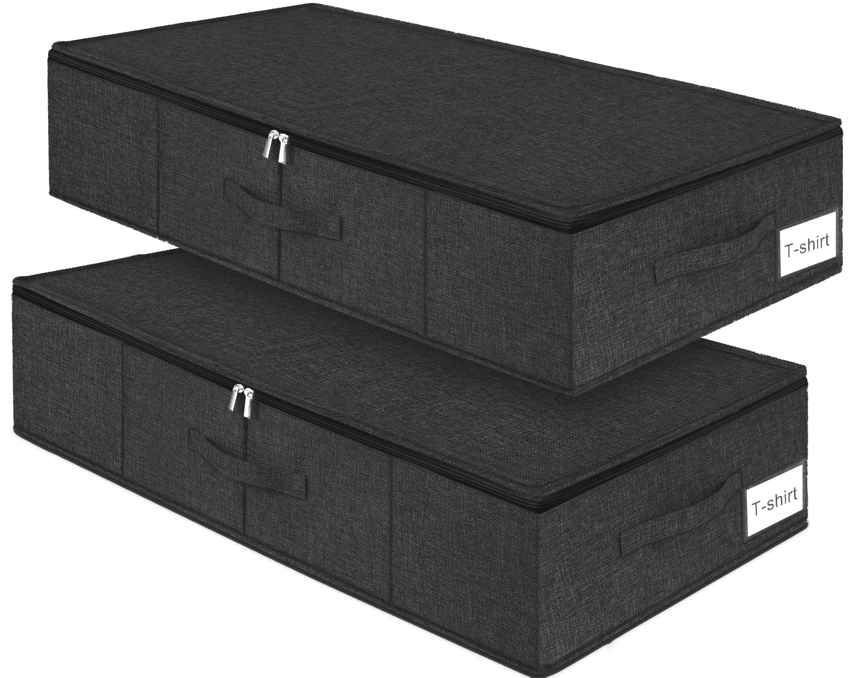 Punemi two-pack under-bed storage bags with lid ideal for dorm room organization.