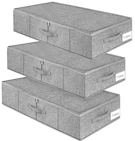 Punemi under-bed storage bag with lid keeps clothes organized and accessible.