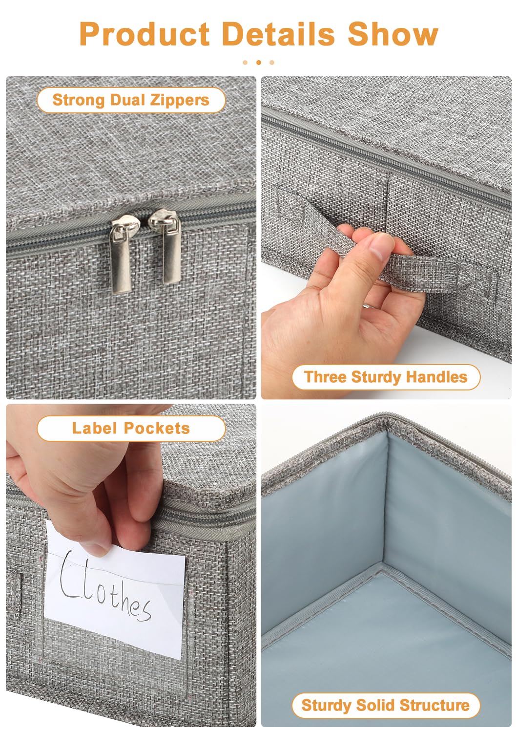 Punemi low-profile bins maximize bedroom storage without adding bulk.