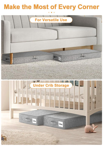 Punemi multi-purpose organizer fits under beds and in closets.