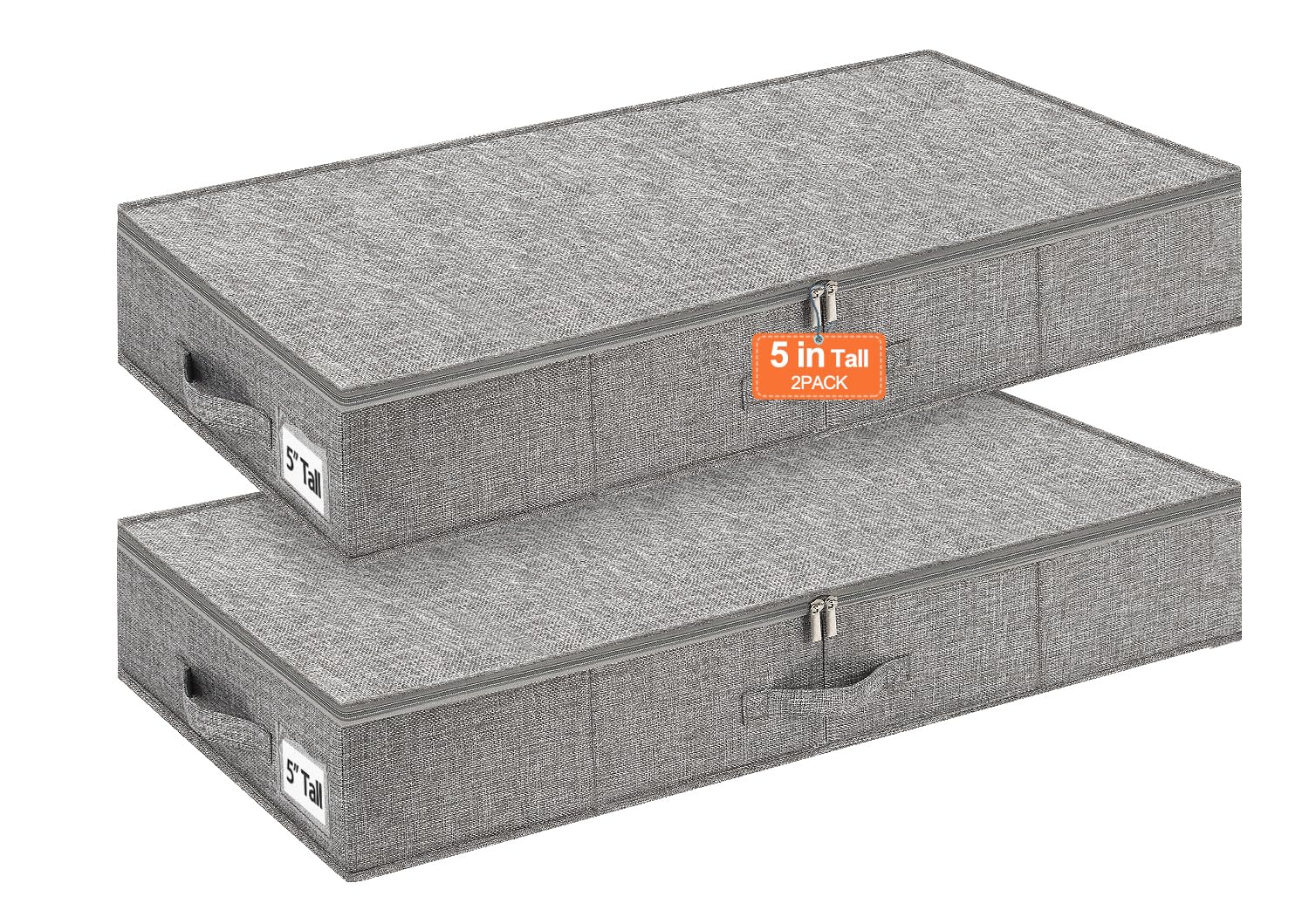 punemi under-bed storage box with 5-inch height, ideal for organizing items beneath furniture
