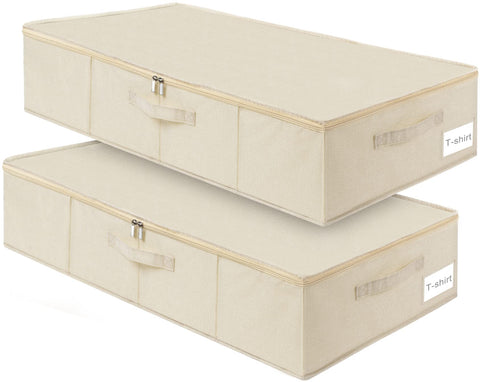 Punemi underbed wedding dress storage box in beige keeps delicate garments dust-free.
