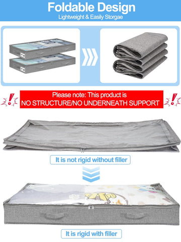 Punemi waterproof composite linen bin grey, durable for long-term blanket and clothes storage.