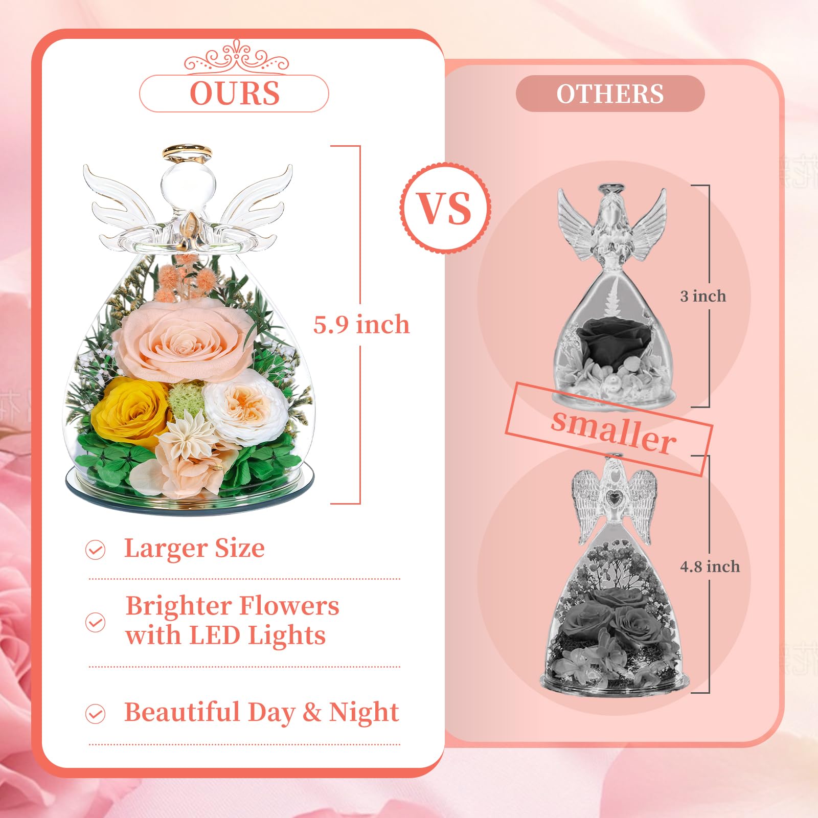 Puppiluv preserved rose-dome ornament serves as a durable keepsake gift