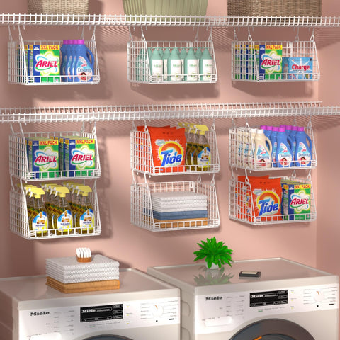 PUPPYCUTE 360° swivel hooks allow flexible wire-shelf mounting