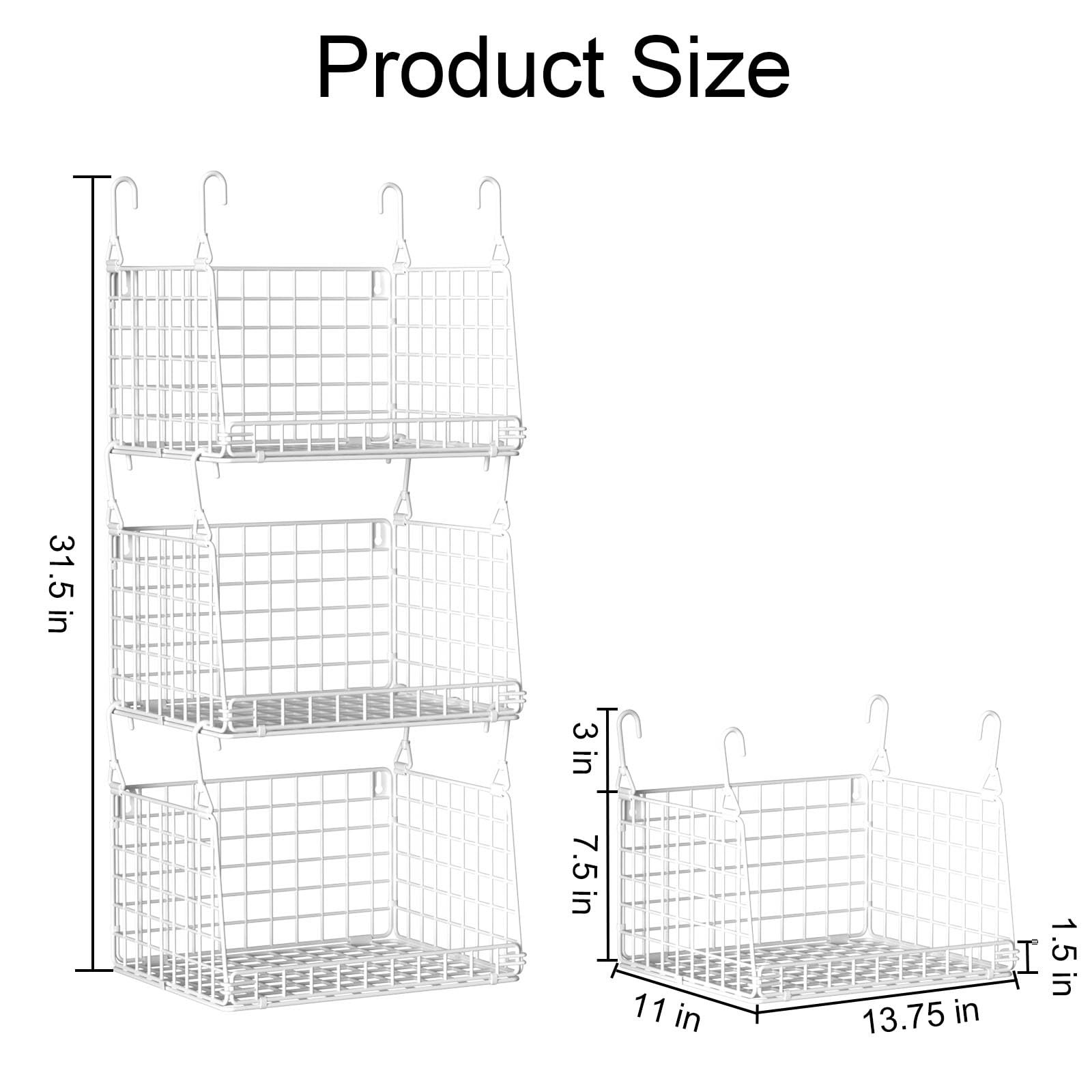 PUPPYCUTE durable metal baskets hold daily items without sagging