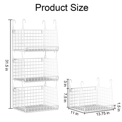 PUPPYCUTE durable metal baskets hold daily items without sagging