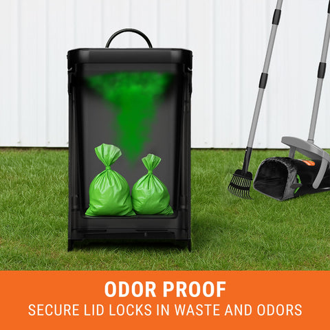 Pupzle 1.3-gallon capacity includes 30 bags for easy setup.