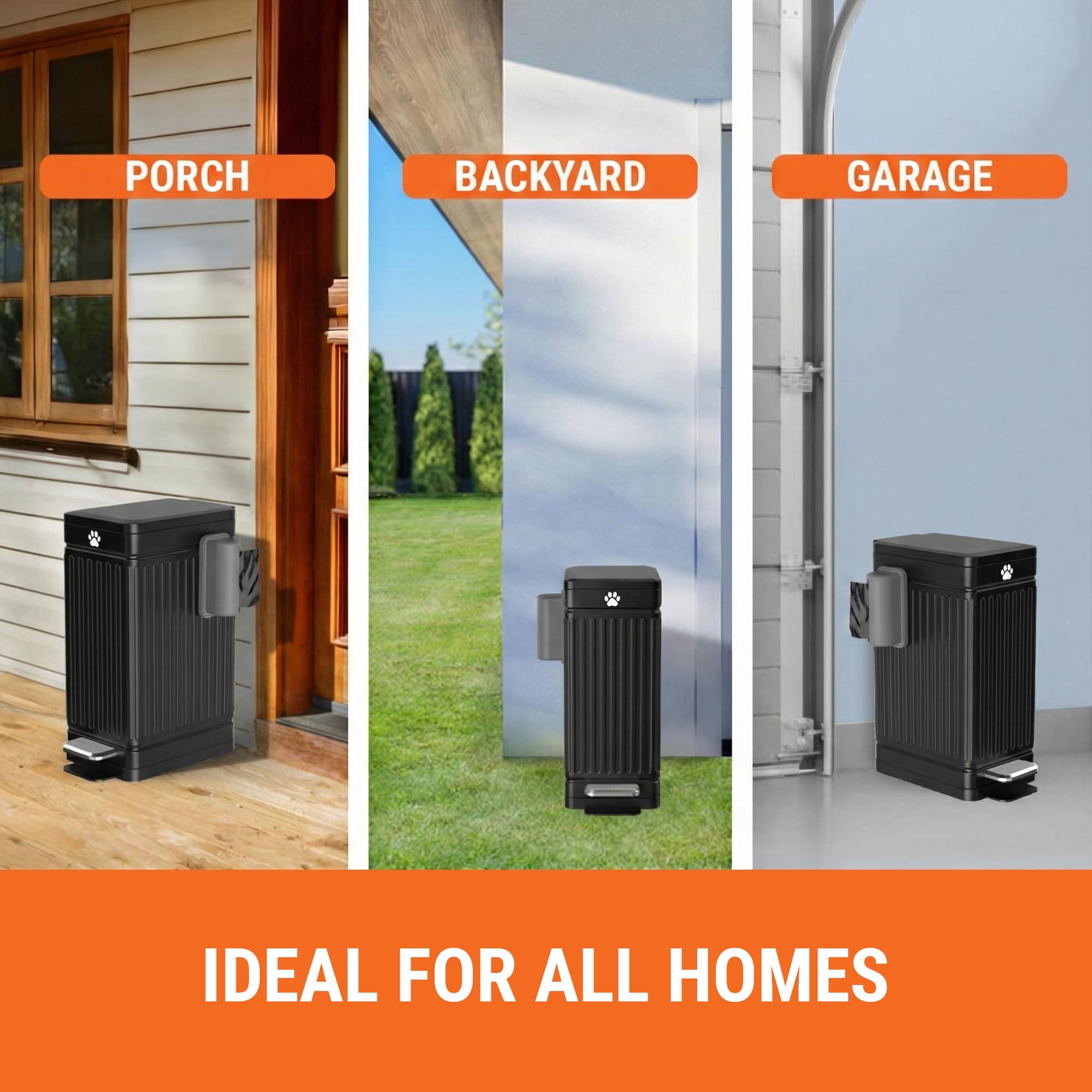 Pupzle outdoor trash can rainproof and rust resistant