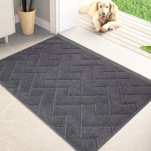 PURRUGS Dirt Trapping Door Mat front view capturing moisture and dirt at the threshold