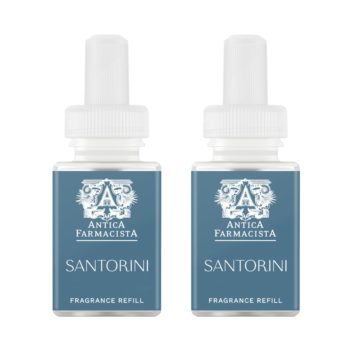 Pura Antica Farmacista Santorini refill pack front view for stylish home scent