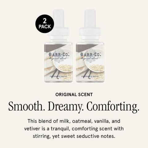 Pura Barr-Co. milk-oatmeal-vanilla-note diffuser close-up for creamy warmth.